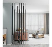 5/8 Pieces Black Room Divider Screen Post, Floor to Ceiling Wall Partition Separator Bar, Modern Freestanding Office Decor Column No Need to Drill(5pcs-A,200cm/79in/6.6ft)