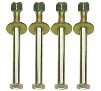 5/8" x 6-1/2" Hex Head Bolt by Color Galvanization with Nylon Lock nut and Large Size Washer Assortment Kit,Alloy Steel,Grade 5.(4pcs Pack). by Metalsuberg