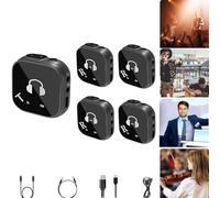 5.8G Wireless in Ear Monitor System,Stereo Wireless IEM System Transmitter and Beltpack Receiver,Professional in Ear Monitor for Computer Phone Sound Card Studio Band Rehearsal Live Performance (C)