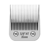 5/8HT Detachable Dog Grooming Clipper Blade - Silver Stainless Steel - Compatible with Andis, Oster A5, Wahl KM10, Moser, Heiniger - 5/8" (16mm) Cut Length