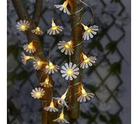 5.8m Solar Daisy Fairy String Light 20 Daisy Flower Warm LEDs Outdoor Solar Waterproof Summer String Light Light Garden Outdoor