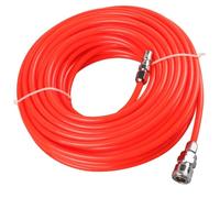 5 * 8mm Air Line Hose Set, Flexible EVA Plastic Compressor Tube with Self-Locking Quick Connectors for Garden Irrigation red 15m