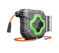 5 * 8mm Automotive Air Hose Reel Irrigation Tube Pneumatic Pu Yarn Clamping Automatic Retractable Drum Smart Slow Retract(10m)