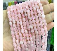 5-8mm Natural Stone Mix Colorful Irregular Crystal Loose Spacer Beads for Jewelry Making DIY Bracelet Charms Accessories 15''-Rose quartz-5-8mm 36-38cm