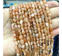 5-8mm Natural Stone Mix Colorful Irregular Crystal Loose Spacer Beads for Jewelry Making DIY Bracelet Charms Accessories 15''-sunstone-5-8mm 36-38cm