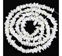 5-8mm Natural White Mother of Pearl Shell Chips Beads Irregular Chip Stones Loose Gemstone Energy Healing Beads for Jewelry Making 30 Inch Strand