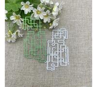 5.8x10.7cm Square Maze Frames Background Metal Cutting Dies Stencils for Scrapbooking Decoration Embossing Handcraft Template,Card Making Dies