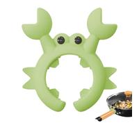 5.8x6.5cm Crab Silicone Spoon Rest 18g - Compact Pot Edge Utensil Holder | For Small Kitchens, Ultra-Light Space Saver | Food Grade Heat Resistant For Apartment, Dorm, Campervan, BBQ