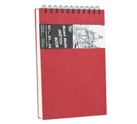 5.8x8.3in Sketch Book, 60Sheets Spiral Bound Notebooks, Natural White 92lbs/150gsm Acid-Free Drawing Paper for Painting,Sketching, Professional Sketch Pad for Artists, Beginners. NW-Red