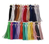 5.9'' 25pcs Beautiful Multi-Color PU Leather Tassels For Handbag, Phone, Jewelry DIY GD189