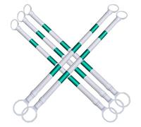 5-9.8 ft Telescopic Traffic Cone Barrier - 20 Pcs Retractable Safety Cone Bars with Engineer Grade Reflective Tape (Green & White) for Effective Road Safety Management