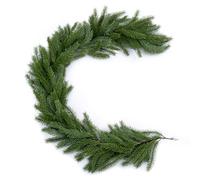 5.9 Ft Lareko Artificial Christmas Garland, Real Touch Faux Norfolk Pine Garland, Lifelike Lush Foliage Greenery Garland, Two Color Intertwined, Christmas Decorations for Indoor, Outdoor