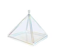 5-9 Inch Colorful Clear Quartz Pyramid | Sound Healing Instrument for Yoga Meditation Relaxation Energy Balancing(5 inch)
