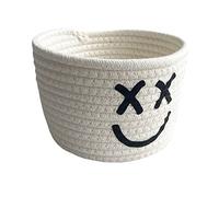 5.9"x 4.7" Small Woven Cotton Rope Kids Toy Storage Basket for Nursery Laundry Bedroom Bathroom Organizer Storage Bin Pet Gift Basket