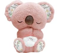 (5.91*9.45*9.84IN, Pink) Koala Relief Anxiety Breathing with Sensory Music Lights Rhythmic Breathing Adjustable for Sleep Companion,Four Modes Double Bond Adjustable Volume