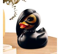 5.91'' Duckieville Duck Figurine, Collectible Dark Style Resin Duck Statue, Satan Duck Punk Duck Death Rock Duck Mrs Valentina Duck Goth Girl Duck Desktop Small Scene Ornament, Gothic Home Decor