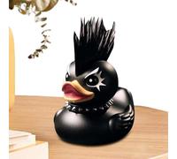 5.91'' Duckieville Duck Figurine, Collectible Dark Style Resin Duck Statue, Satan Duck Punk Duck Death Rock Duck Mrs Valentina Duck Goth Girl Duck Desktop Small Scene Ornament, Gothic Home Decor