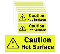 5.91x 1.97 Inch Large Caution Hot Surface Stickers 10 Pcs Do Not Touch Signs Self Adhesive Vinyl Warning Caution Hot Water Safety Stickers of Industrial Kitchen Equipment (Caution Hot Surface)
