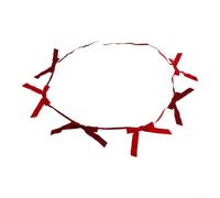 5.9ft Christmas Garland for Fireplace Mantle(Red+wine) | Plush velvet bows, 5.9ft length, elegant for two-tone color, reusable design, tree fireplace decor