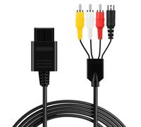 5.9FT S Video RCA AV Cable Compatible with N64 / SNES/NGC, S-Video Audio Cable Compatible with Nintendo 64 / Gamecube/Super Nintendo