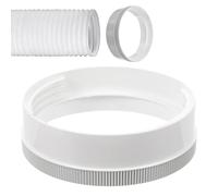 5.9in/15cm Portable Air Conditioner Exhaust Hose Coupler, Plas-tic Round AC Exhaust Pipe Hose Extension Connector, Universal Mobile AC Unit Window Adapter Replacement Parts