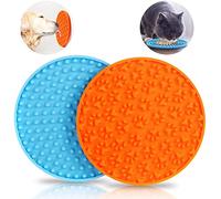 5.9in Lick Pad for Dogs, Cat Bath Mats, Puppy Shower Mat -Buddy Silicone Mats with Super Suction, Pet Slow Feeder for Easy and Fun Shower Pet Grooming Training, Dog Treat Mat