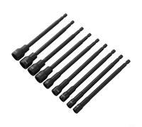 5/9pcs 150mm Extension Sleeve Magnetic Hex Socket for Drills and Pneumatic Screwdriver with Strong Magnetic Head and Standard 6.35mm Hex Shank(B 9pcs)