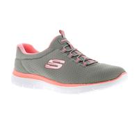 (5 (Adults')) Skechers Summits Womens Ladies Running Trainers Gym Shoes Grey/Pink UK Size