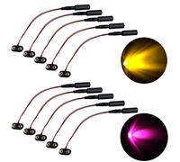 5 amber and 5 purple micro effects lights for Christmas props theatrical costumes 9 volt led spotlight