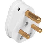 5 Amp Round Pin Plug White