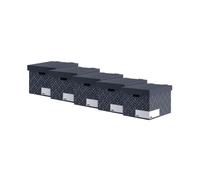 Bankers Box Decor Storage Box Urban Midnight Blue Pack of 5