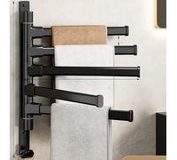 5-Arm 180° Rotating Towel Rack, Space-Saving Towel Holder for Kitchen, Bathroom & Toilet - Versatile & Stylish Storage Solution for Compact Spaces