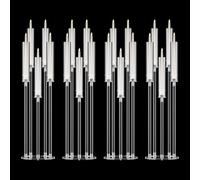 5-Arm Acrylic Candelabra Centerpiece, Adjustable Height, Clear Acrylic Material, Ideal for Weddings, Parties, Anniversaries, Birthday Decorations, and Romantic Dinners White