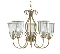 Searchlight Lighting 6355-5AB Silhouette Antique Brass 5 Light Ceiling Fitting