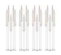 5 Arm Candle Holder with Clear Acrylic Lampshade, Set of 4 Tall Floor Candelabra for Table Centrepiece, Wedding Party Decoration, LED Taper Candle Stand, Home Display (1 Set)