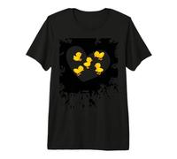 5 Baby Chicks Chickens, Ducks, Black Heart Graffiti Style Premium T-Shirt