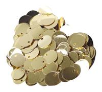 5 Bags 10mm Flat Round Sequin Paillettes Metallic Loose Sequins with Side Hole for Jewelry Making, Embroidery, Crafts and Embellishment