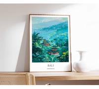 5 Bali Poster Indonesia Poster Beach Poster Travel Poster Home Decor Tropical Poster Island Po Poster A5 - Wall Art Home Decor Movie Poster Canvas Film Cinema Retro Vintage Cult Classic Nostargic Sag