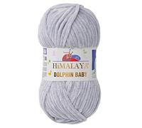 5 Ball/Skein Himalaya Dolphin Baby Yarn Each Skein 100 g 120 m Super Bulky Polyester Blanket Yarn Velvet Yarn Amigurumi Yarn (80325 Light Grey)