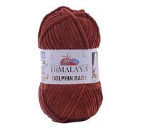5 Ball/Skein Himalaya Dolphin Baby Yarn Each Skein 100 g 120 m Super Bulky Polyester Blanket Yarn Velvet Yarn Amigurumi Yarn (80370 Cinnamon Color)