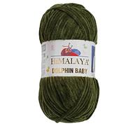 5 Ball/Skein Himalaya Dolphin Baby Yarn Each Skein 100 g 120 m Super Bulky Polyester Blanket Yarn Velvet Yarn Amigurumi Yarn (80361 Olive Green)