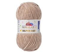 5 Ball/Skein Himalaya Dolphin Baby Yarn Each Skein 100 g 120 m Super Bulky Polyester Blanket Yarn Velvet Yarn Amigurumi Yarn (80317 Light Brown)