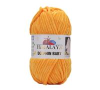 5 Ball/Skein Himalaya Dolphin Baby Yarn Each Skein 100 g 120 m Super Bulky Polyester Blanket Yarn Velvet Yarn Amigurumi Yarn (80368 Sun Yellow)
