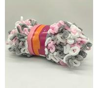 5 Balls Puffy Loop Finger Yarn Wool Hand Braid Rope Knitting Thick Velvet Rainbow Yarn Crocheting Accessory(101)