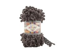 5 Balls/Skeins Alize Puffy Fine Baby Small Loop Blanket Yarn 100% Micropolyester Soft Wool Each Ball 100g 14.5m - 305 Coffee Color