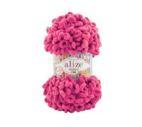 5 Balls/Skeins Alize Puffy Fine Baby Small Loop Blanket Yarn 100% Micropolyester Soft Wool Each Ball 100g 14.5m -149 Fuchsia