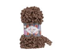 5 Balls/Skeins Alize Puffy Fine Baby Small Loop Blanket Yarn 100% Micropolyester Soft Wool Each Ball 100g 14.5m -466 Brown