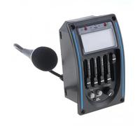 5 Bands Acoustic Electric Guitar Preamplifier EQ Equalizer Pickup Tuner With Microphones