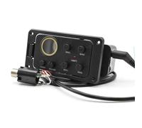 5 Bands Acoustic Guitar Pickup EQ Preamp LCD Tuner Piezo Pickup Equalizer(Bk)