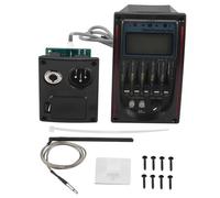 5 Bands Acoustic Guitar Pickup EQ Preamp LCD Tuner Piezo Pickup Equalizer(Red)